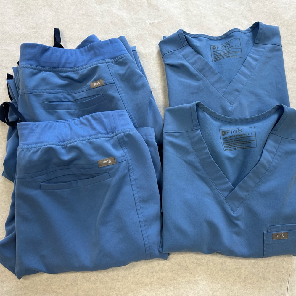 Figs Mens Scrubs 2 Sets Technical Collection L/S Axim T2001 Cargo Pants Leon Top